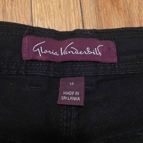 Women’s Gloria Vanderbilt Black Jeans Size 14 - Picture 4 of 5